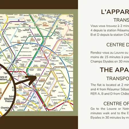 2pers#les Halles#etienne Marcel#ac Appartamento Parigi